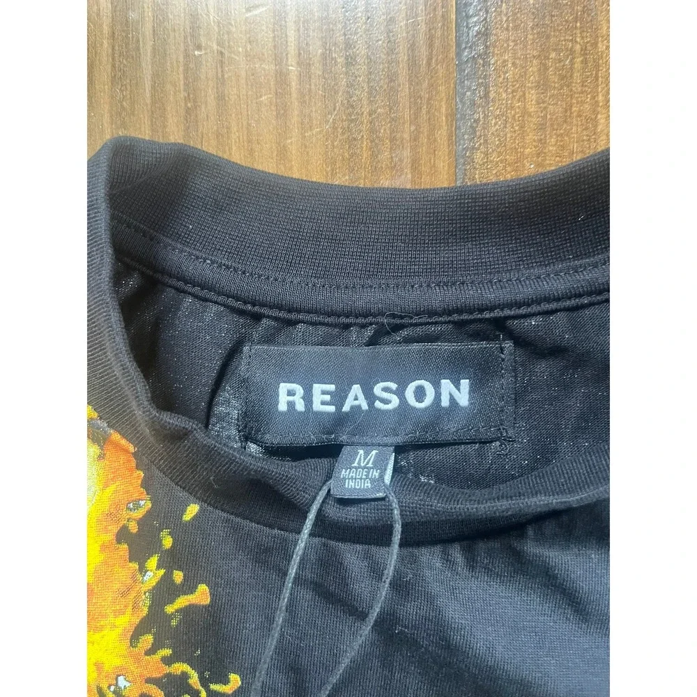 Reason Brand Race The Void Mens Black Graphic‎ T-Shirt Speed Of Sin Skeleton M